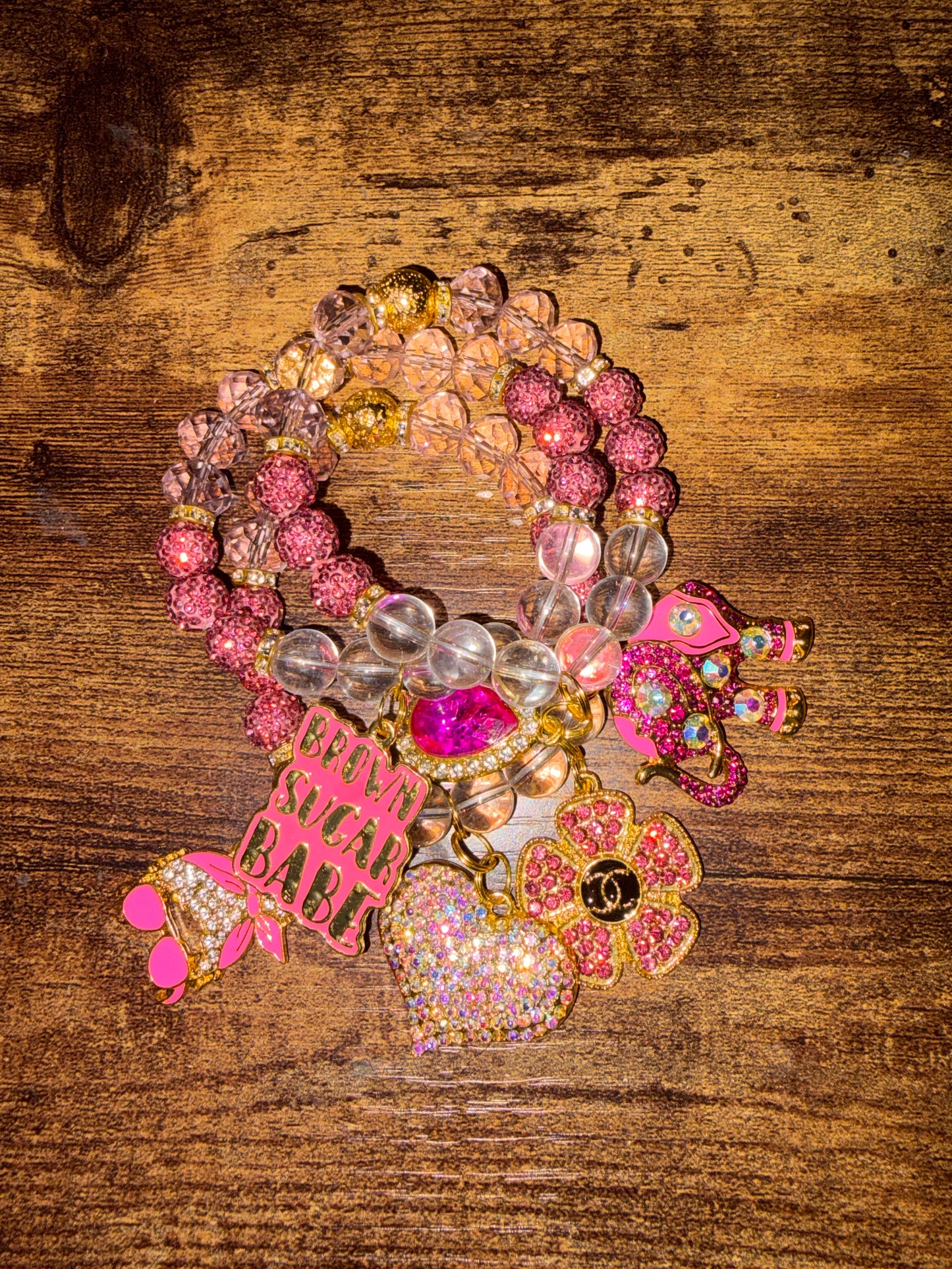 21826 Hot Pink 3 Piece Bracelets