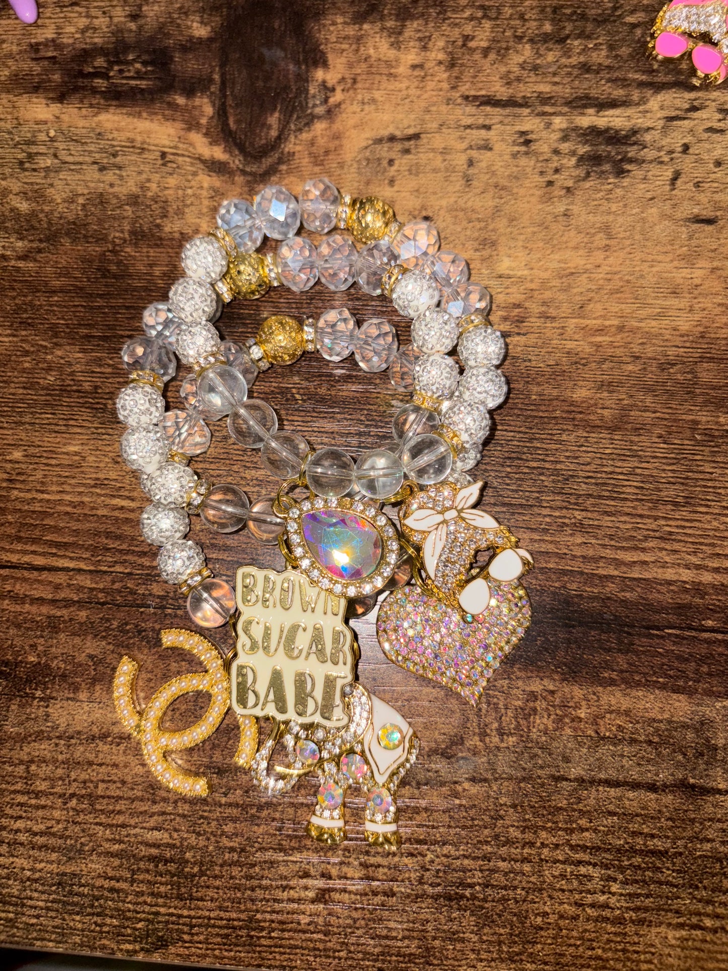 21826 White 3 Piece Bracelets