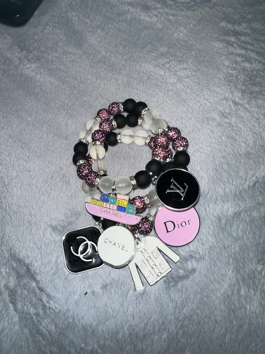 LilacBlackWhite Bracelets