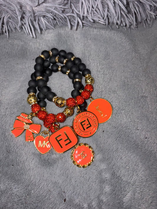 Eye Candy Orange Bracelets