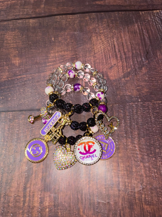 Purple GumDrop Bracelets