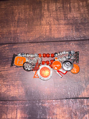 Orange & Silver watchband