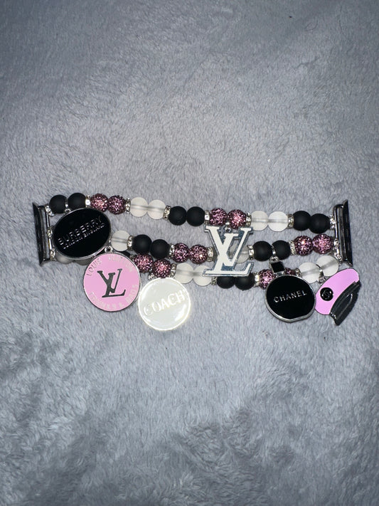 LilacBlackWhite WatchBand