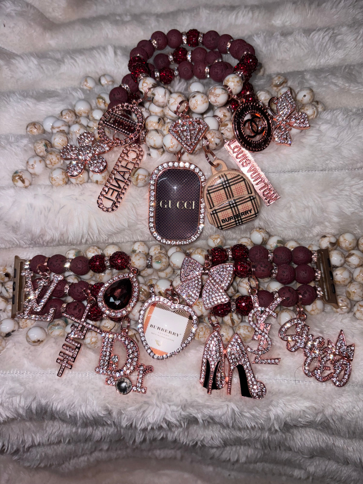 Seashells  = Burgundy