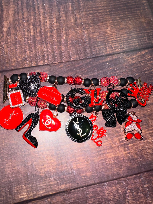 Red Glitter Watch Band