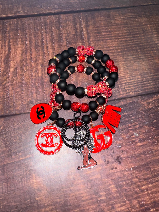 Red Glitter Bracelets