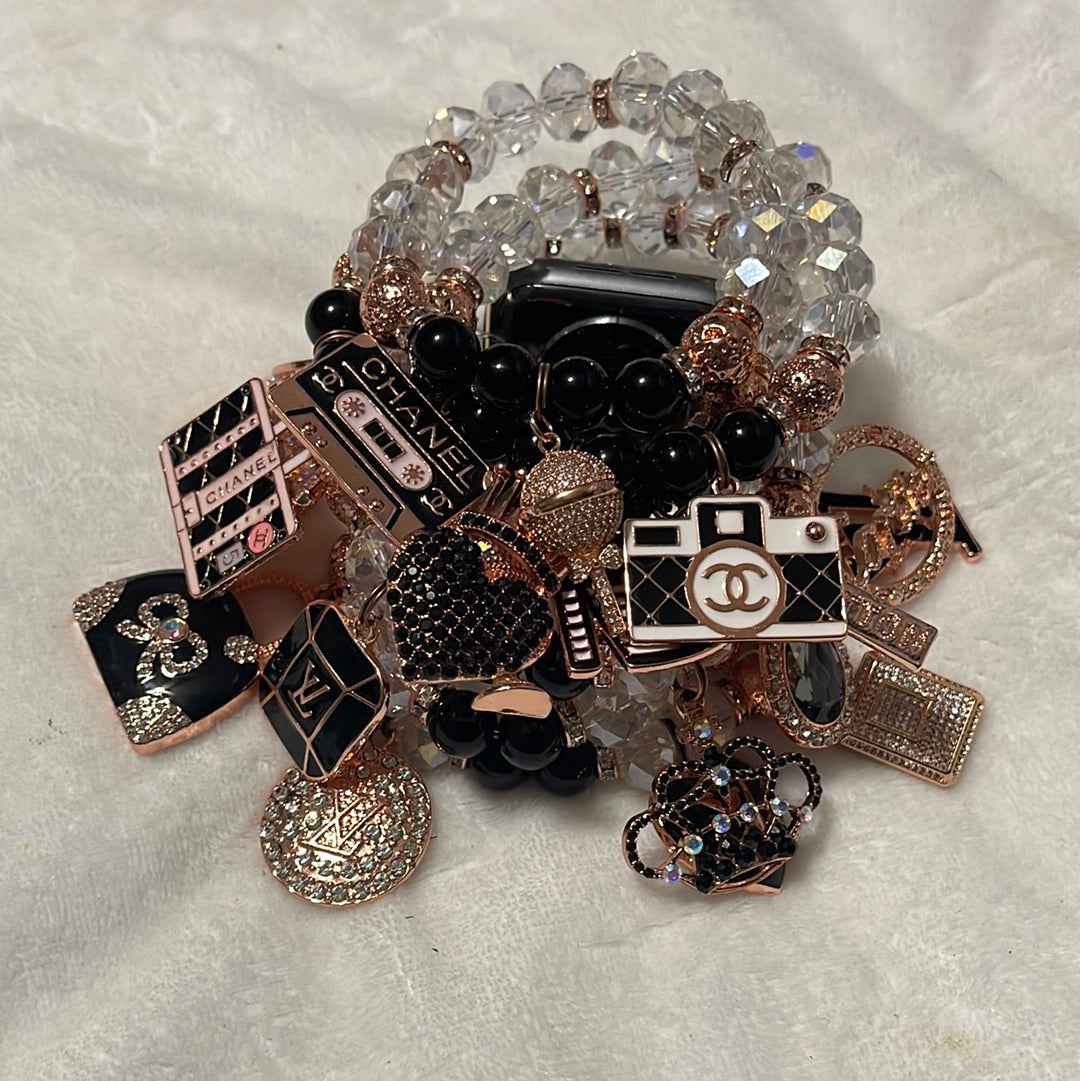 REMAKE Rose Gold Black Crystals