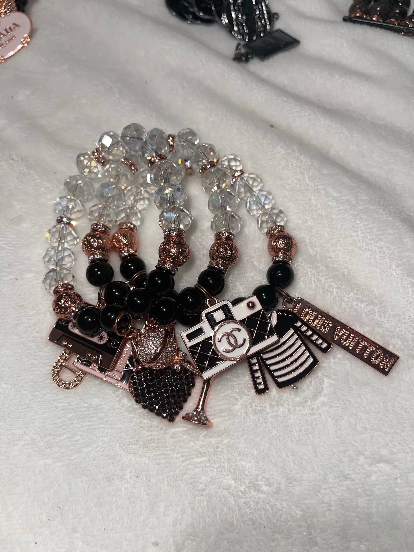 REMAKE Rose Gold Black Crystals