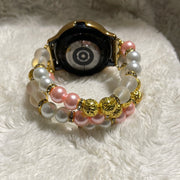 Pink Pearls Watch Band
