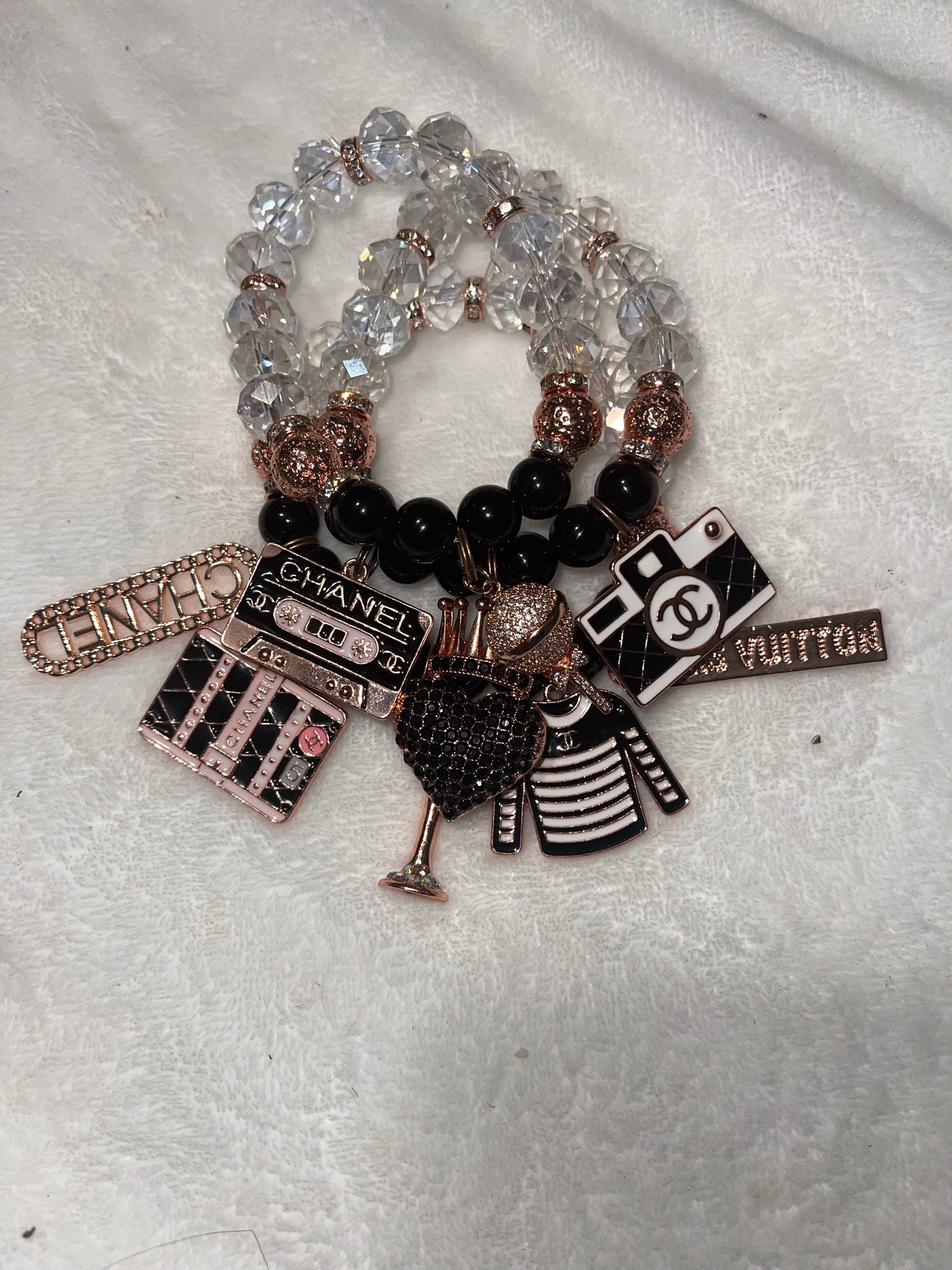 REMAKE Rose Gold Black Crystals