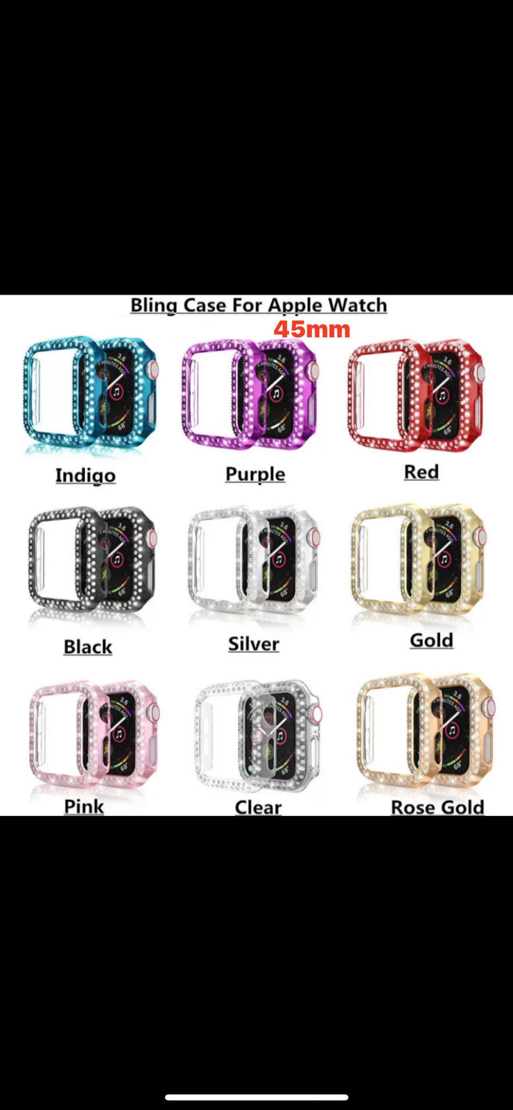 45mm Apple Bling Bumpers
